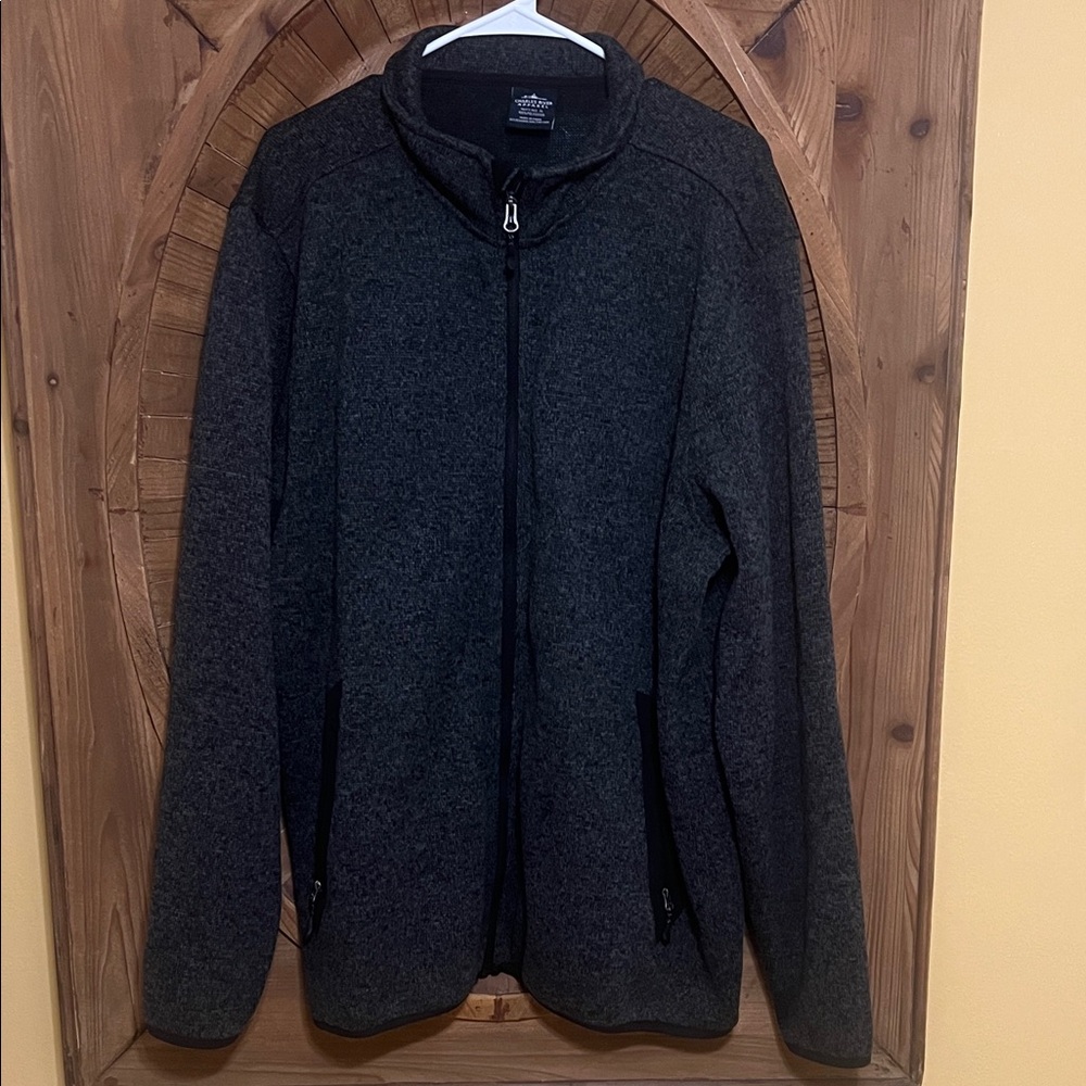 NWOT Charles River Apparel Fleece Jacket Grey Gray Charcoal Sz XL never worn!